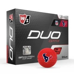 Wilson Staff Duo Optix NFL Team Licensed Golf Balls - Matte Red -Boutique Golf Store 02cc1c8de854368ff8becb715ea5aefcbe0c61de WGWP505HU 9 Duo Optix Box RT Hero NFL Houston Lockup RD