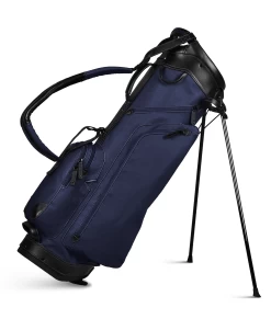 Sun Mountain Golf Canvas & Leather Carry Stand Bag -Boutique Golf Store 190733CanvasLeatherStandNavy Black