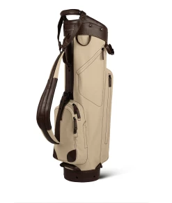 Sun Mountain Golf Canvas & Leather Cart Bag -Boutique Golf Store 190738CanvasLeatherCartNatural Brown