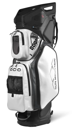 Sun Mountain 2023 Boom Bag Golf Cart Bag With Speakers -Boutique Golf Store 2023 BoomCart 230392 black white