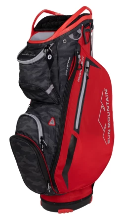 Sun Mountain Golf 2023 Maverick Cart Bag -Boutique Golf Store 2023 Maverick 230363 red black camo