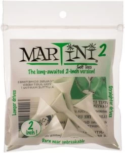 Martini Tees - 2" - 6 Pack 11 Martini Tees - 2" - 6 Pack -Boutique Golf Store 2inch White