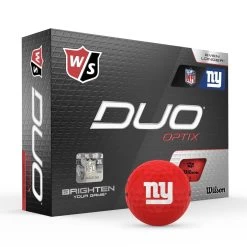 Wilson Staff Duo Optix NFL Team Licensed Golf Balls - Matte Red -Boutique Golf Store 91a6a56b21e63529284921cf69931b22b243ff2e WGWP505NG 9 Duo Optix Box RT Hero NFL NewYork Giants Lockup RD