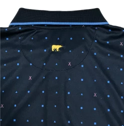 Callaway Jack Nicklaus Black Label By Perry Ellis All Over Mini Geo Polo Shirts -Boutique Golf Store AllOverMiniGeo ClassicNavy2