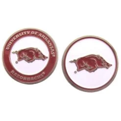 NCAA Double Sided Collegiate Golf Ball Marker Coins -Boutique Golf Store Arkansas 1