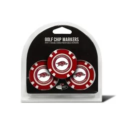 Team Golf NCAA Magnetic Poker Chip Ball Markers -Boutique Golf Store Arkansas 3 Pack