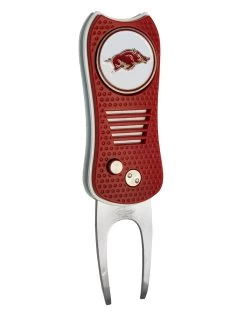 Team Golf Retractable Switchblade Switchfix Divot Tool Ball Marker - NCAA -Boutique Golf Store Arkansas Razorbacks Switchfix 44448 104