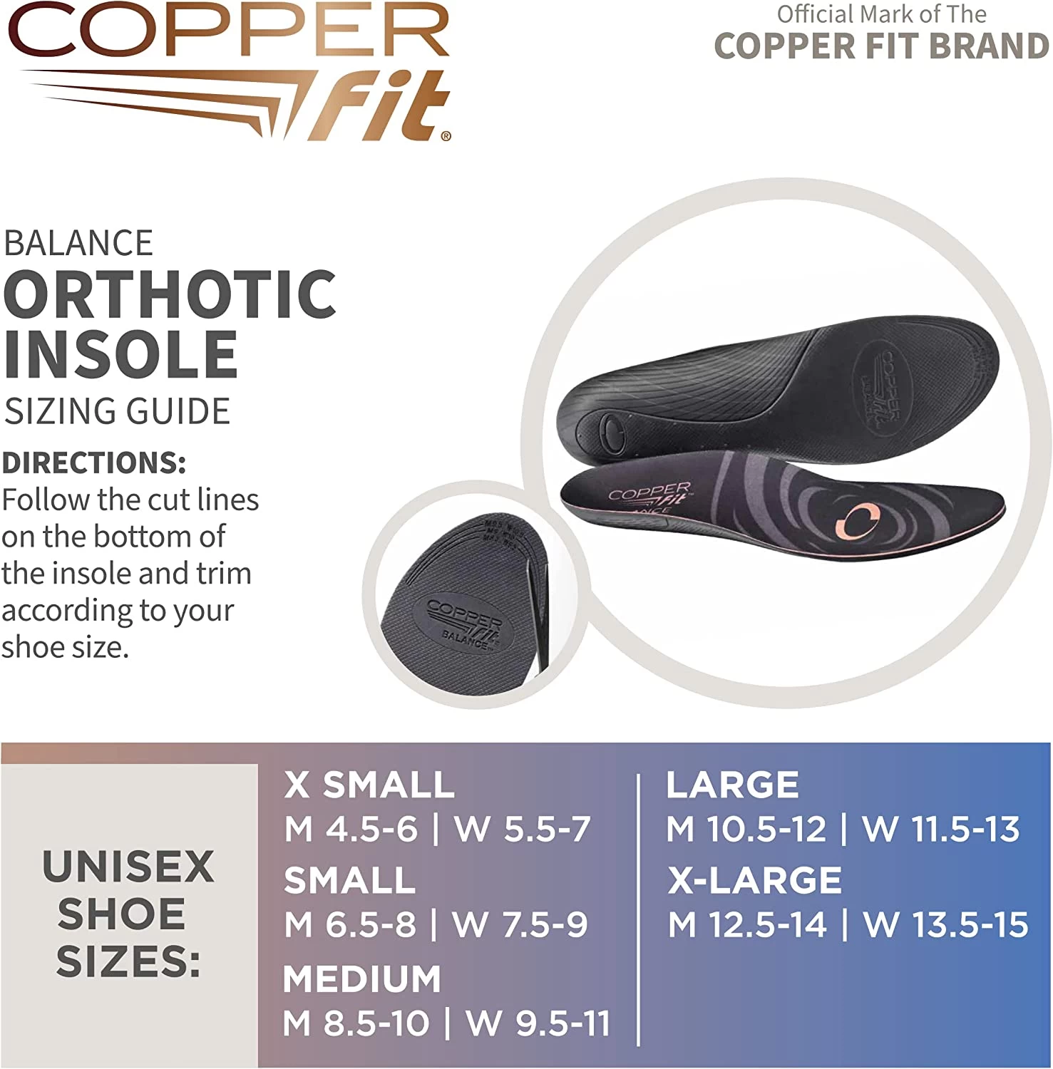 Copper Fit Balance Orthotic Insoles 5 Copper Fit Balance Orthotic Insoles - Image 3