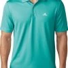 Adidas Golf Mens Performance Branded Polo Shirt -Boutique Golf Store Branded Performance Polo Energy Aqua