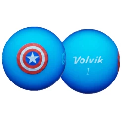 Volvik Marvel Avengers 5 Golf Balls Character Pack -Boutique Golf Store CaptainAmericaBallBlur