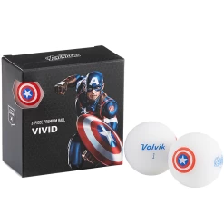 Volvik Marvel Character Golf Ball 4 Pack -Boutique Golf Store Captain America Square