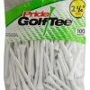 Pride Sports Wood Golf Tees 2.75 X 100 Count -Boutique Golf Store Classic Wood Tee 2.75 100 count White