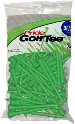 Pride Sports Wood Golf Tees 3.25" 13 Pride Sports Wood Golf Tees 3.25" -Boutique Golf Store Classic Wood Tee 3.25 75 count Green