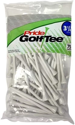 Pride Sports Wood Golf Tees 3.25" 16 Pride Sports Wood Golf Tees 3.25" -Boutique Golf Store Classic Wood Tee 3.25 75 count White