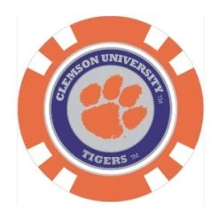 Team Golf NCAA Magnetic Poker Chip Ball Markers -Boutique Golf Store Clemson1