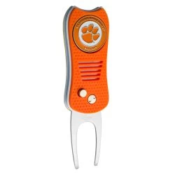 Team Golf Retractable Switchblade Switchfix Divot Tool Ball Marker - NCAA -Boutique Golf Store Clemson 5761ef9e 0434 49d5 a3ed d47461481b72