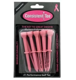 Consistent Tee Golf Tees 10 Pack - 3.25" -Boutique Golf Store Consistent Tee Pink Color