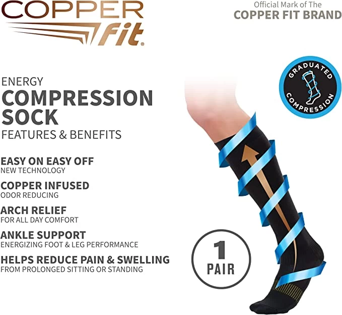 Copper Fit Energy Compression Socks 4 Copper Fit Energy Compression Socks - Image 2
