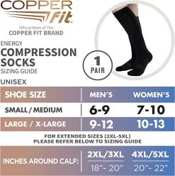 Copper Fit Energy Compression Socks 10 Copper Fit Energy Compression Socks -Boutique Golf Store CopperFit CompressionSocksSM2
