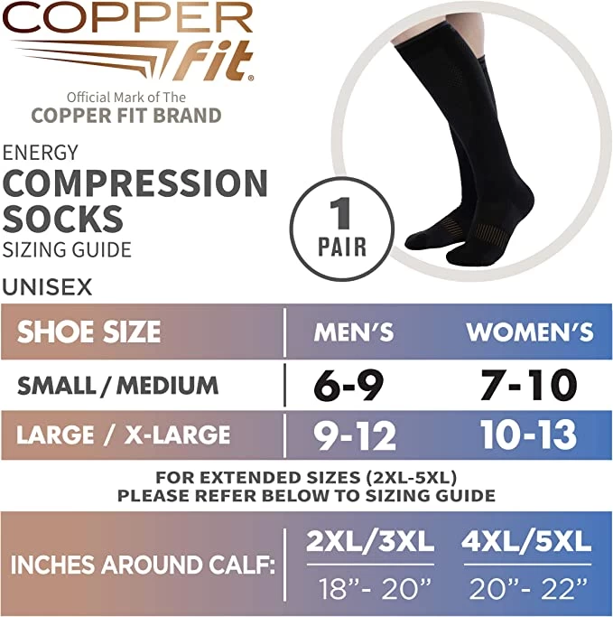 Copper Fit Energy Compression Socks 5 Copper Fit Energy Compression Socks - Image 3