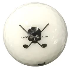 CaddiesShack Custom Jolly Rogers Skull & Crossbones Volvik Crystal Golf Balls -Boutique Golf Store Crystal White Logo Ball