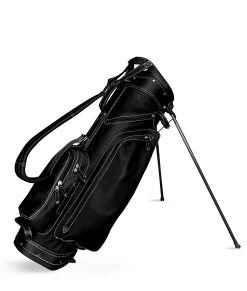 Sun Mountain Golf Leather Carry Stand Bag -Boutique Golf Store G823267LeatherStandBlack White