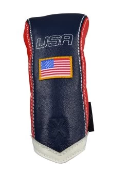 Sun Mountain Golf Leather Head Covers -Boutique Golf Store G823793Navy Red WhiteChevronX