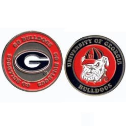 NCAA Double Sided Collegiate Golf Ball Marker Coins -Boutique Golf Store Georgia