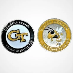 NCAA Double Sided Collegiate Golf Ball Marker Coins -Boutique Golf Store GeorgiaTech