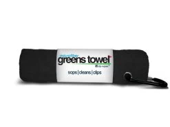 Clip Wipes Microfiber Golf Greens Towel -Boutique Golf Store Greens Towels Jet Black