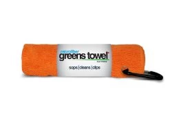 Clip Wipes Microfiber Golf Greens Towel -Boutique Golf Store Greens Towels Orange Crush