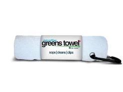 Clip Wipes Microfiber Golf Greens Towel -Boutique Golf Store Greens Towels Pure White