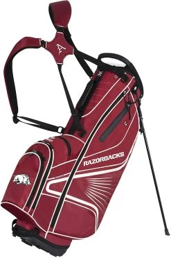 NCAA Collegiate The Gridiron III Team Effort Stand Bag -Boutique Golf Store Gridiron III Stand Bag Arkansas Razorbacks