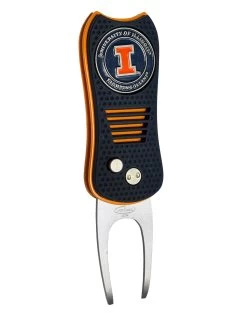 Team Golf Retractable Switchblade Switchfix Divot Tool Ball Marker - NCAA -Boutique Golf Store Illinois Illini Switchfix 44448 117