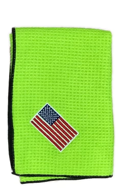 Joseph Elliott USA Embroidered Flag 18" X 18" Micro Fiber Towels -Boutique Golf Store JE1