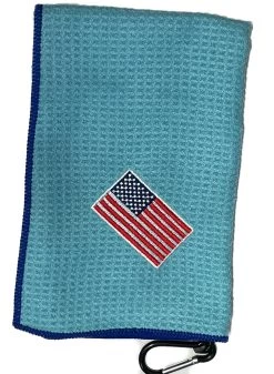 Joseph Elliott USA Embroidered Flag 18" X 18" Micro Fiber Towels -Boutique Golf Store JE14
