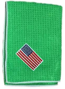 Joseph Elliott USA Embroidered Flag 18" X 18" Micro Fiber Towels -Boutique Golf Store JE2