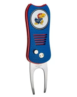 Team Golf Retractable Switchblade Switchfix Divot Tool Ball Marker - NCAA -Boutique Golf Store Kansas Jayhawks Switchfix 44448 122