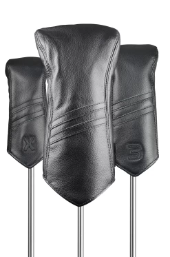 Sun Mountain Golf Leather Head Covers -Boutique Golf Store LeatherHeadcoversBlack Stripe