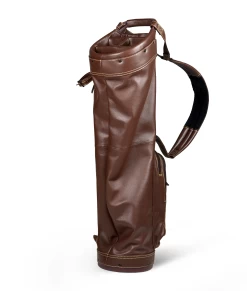 Sun Mountain Golf Leather Sunday Carry Bag -Boutique Golf Store LeatherSundayBrown KhakiAlt