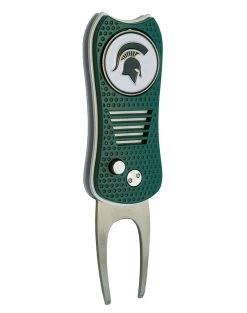 Team Golf Retractable Switchblade Switchfix Divot Tool Ball Marker - NCAA -Boutique Golf Store MichiganState Spartans Switchfix 44448 132