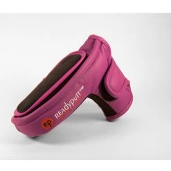 ReadyPutt Blade Mid-Mallet Putter Head Cover With Ball Cleaner - Purple