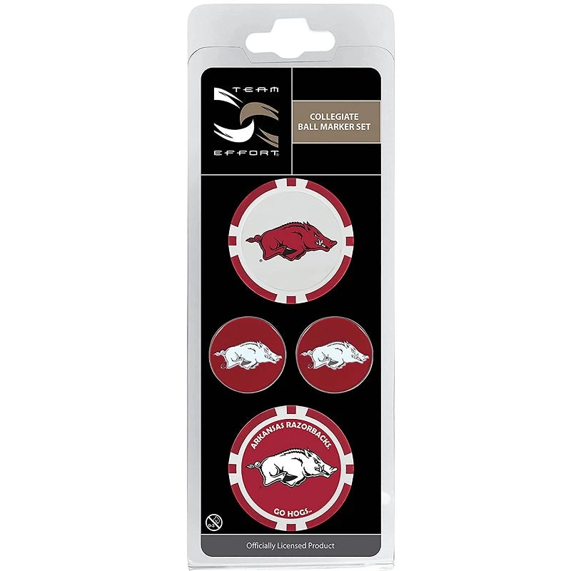 WinCraft Team Effort Collegiate Ball Marker Set 3 WinCraft Team Effort Collegiate Ball Marker Set