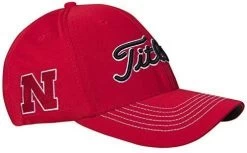 Titleist NCAA Fitted Stretch Fit Golf Hat -Boutique Golf Store Nebraska Huskers stretch fit