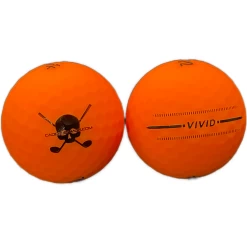 CaddiesShack Custom Jolly Rogers Skull & Crossbones Volvik Vivid Matte Golf Balls -Boutique Golf Store Orangevivid