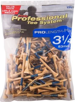 Pride Professional Tee System ProLength Golf Tees 37 Pride Professional Tee System ProLength Golf Tees -Boutique Golf Store PTS ProLength Natural Wood Blue 3.25 135ct