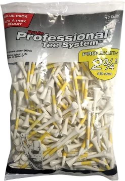 Pride Professional Tee System ProLength Golf Tees 30 Pride Professional Tee System ProLength Golf Tees -Boutique Golf Store PTS ProLength White 2.75 175