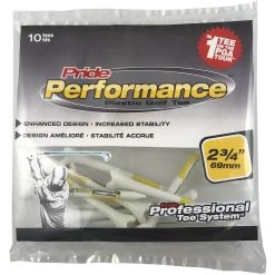Pride Performance Plastic PTS Golf Tees 13 Pride Performance Plastic PTS Golf Tees -Boutique Golf Store Pride Performance 234 White 10ct 87876