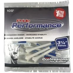 Pride Performance Plastic PTS Golf Tees 14 Pride Performance Plastic PTS Golf Tees -Boutique Golf Store Pride Performance 314 White 10ct 87877