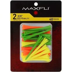 Maxfli Pronged High-Visibility Golf Tees - 40 Pack